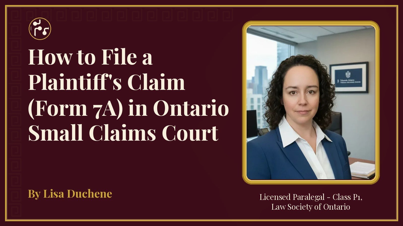 How to File a Plaintiff's Claim (Form 7A) in Ontario Small Claims Court
